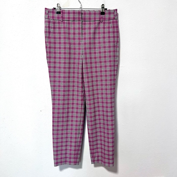 J. Crew Cameron slim crop pant in pink plaid 6 - Picture 2 of 9